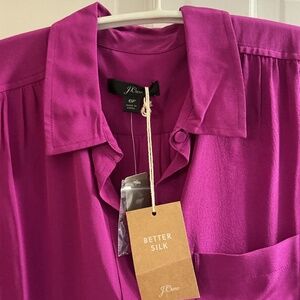 JCrew Silk Blouse 6P NWT
